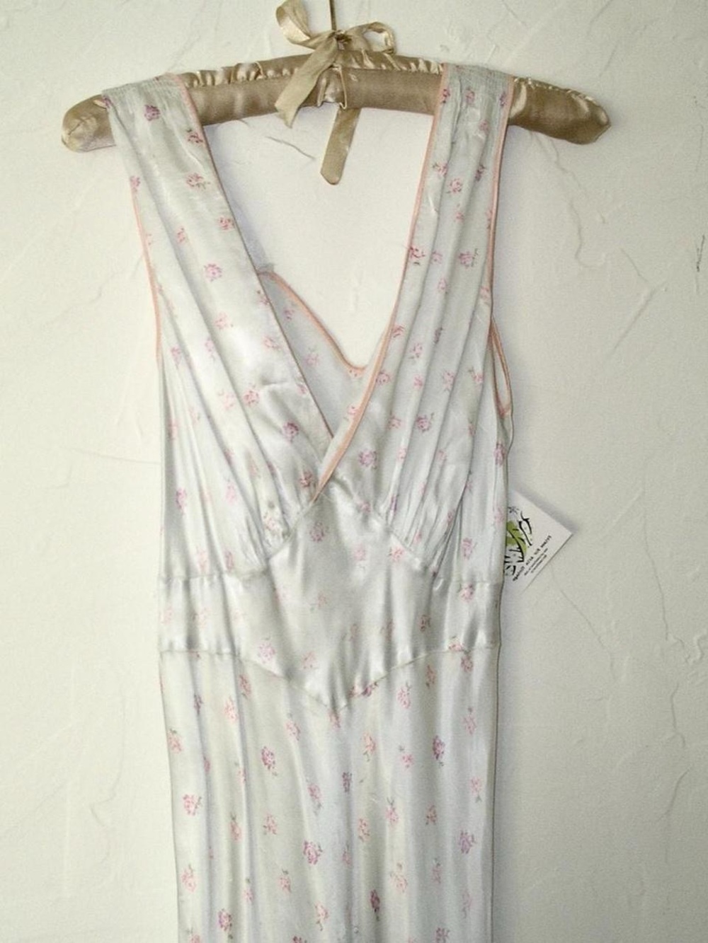 1940’s Rayon Floral Bias Cut Slip Dress